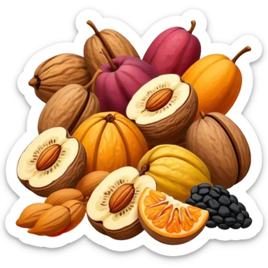 A pack of nuts and dried fruits snack sticker