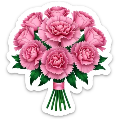 pink carnation bouquet sticker