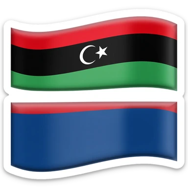 Sint Maarten and Libya emoji flag sticker