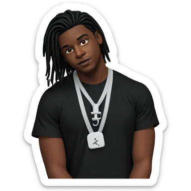 young man by the fence sticker