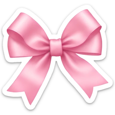 light pink ribbon bow sticker