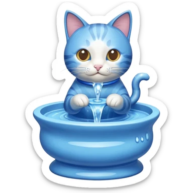 cat's water fountain sticker