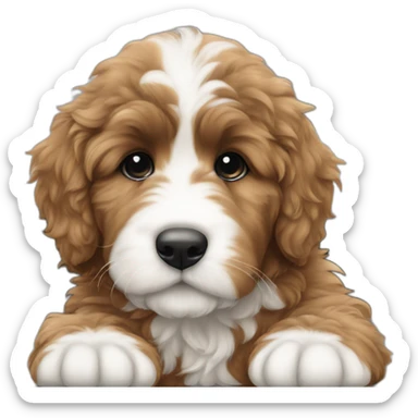 bernedoodle puppy\ sticker