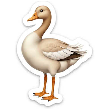 goose with human legs sticker