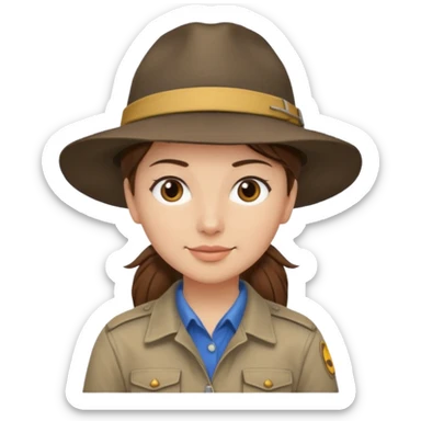 una exploradora con coleta alta sticker