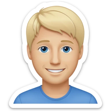 Kian Egan blonde hair, blue eyes sticker