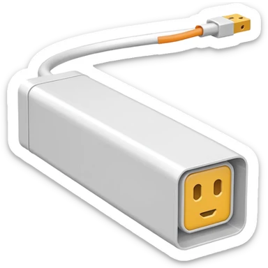 Cable duct, very narrow, white, plastic, square, long  sticker