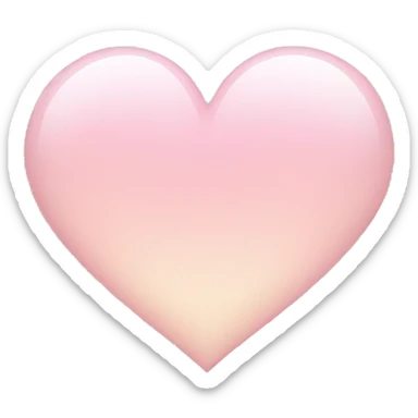 Light pink heart fading  sticker