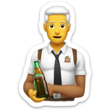 vagabundo tomando cerveza sticker