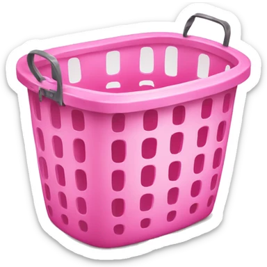 Pink laundry basket sticker