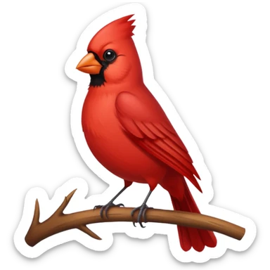 Red cardinal bird sticker