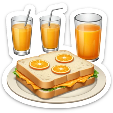 picnic sandwiche and juice sticker