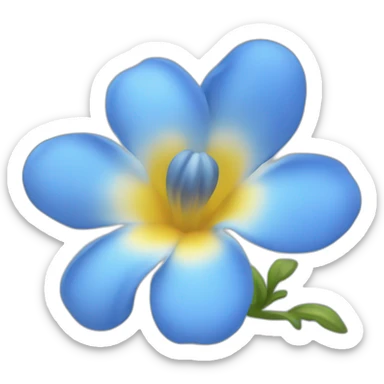 Flower dont forget me blue sticker