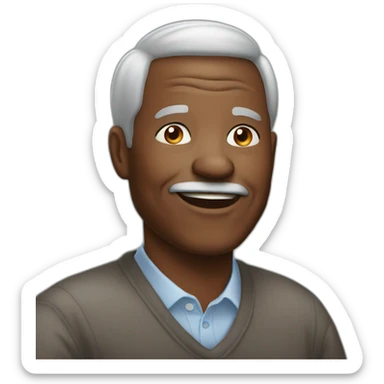 senior black man in love sticker