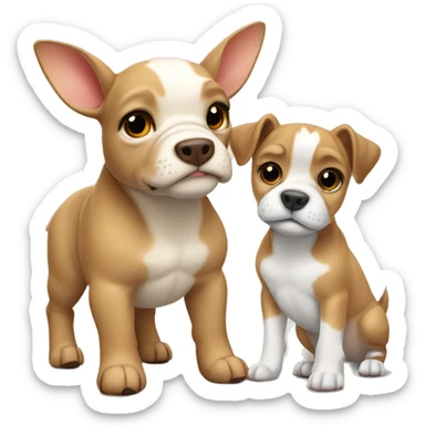 Fawn and white XL bully sticker