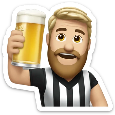 Newcastle united fan with a beer sticker