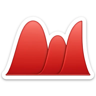 down going red graph sticker