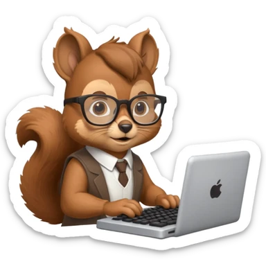 squirrel-programmer sticker