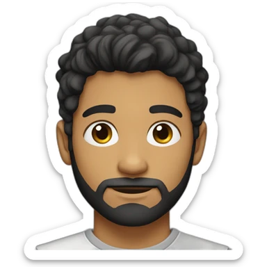 25 year old male with olive skin and dark hair and dark scruffy beard sticker