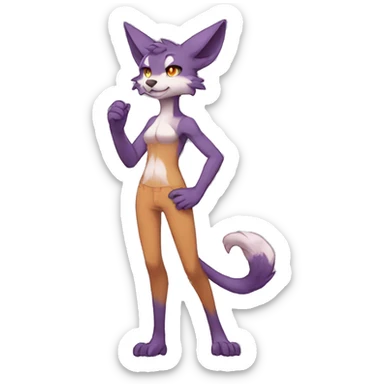 Anthro Sona Fakemon Full Body sticker