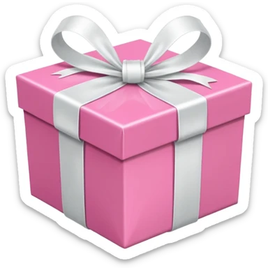 pink gift box sticker