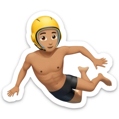 inexperienced but CONFIDENT person diving into a pool of divers, with a pool named confidence  sticker