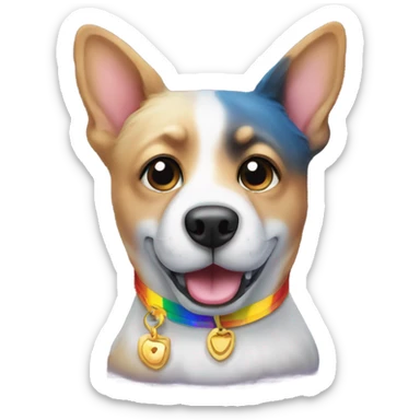 Gay dog sticker