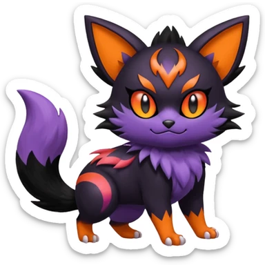 Noibat-Litten-Torracat-fusion-Fakemon-Pokémon-creature  sticker