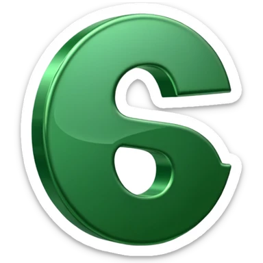 Cashapp emoji, a green dollar symbol with transparent background sticker