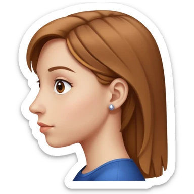 Girl with very very big Nose, side view sticker