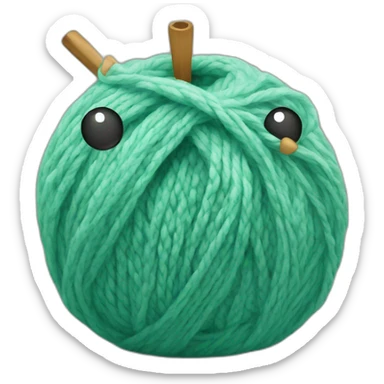 Knitting yarn sticker