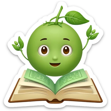 Book a teenie with some peas sticker
