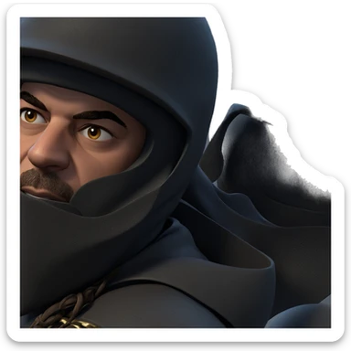 reflected gaze of a warrior sticker