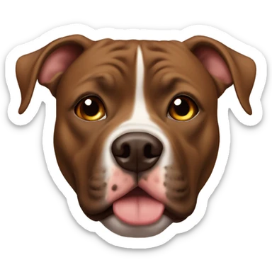 Brown pitbulo sticker