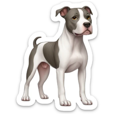 dog canine american pit bull terrier full body sticker