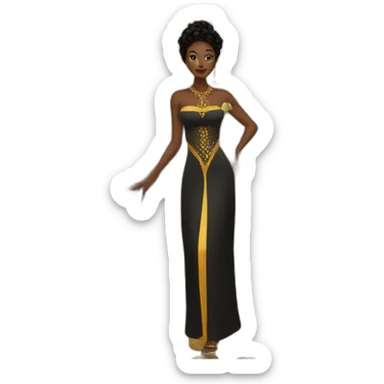 black queen in her palace sticker