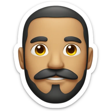 Buff dude with mustache sticker