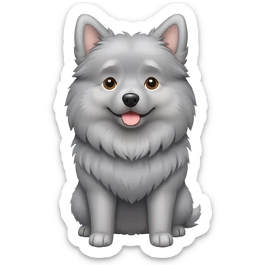 A gray dog sticker
