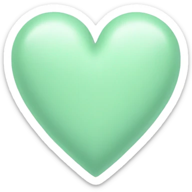 pastel green heart sticker