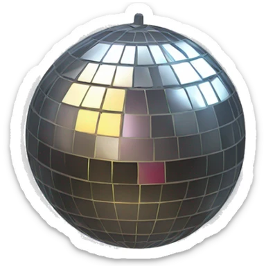 bow disco ball sticker