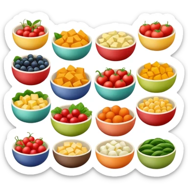 Foods in Bowls sticker