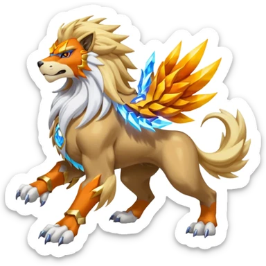 Entei-Raikou-Solgaleo-fusion (full body) sticker