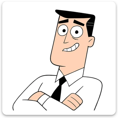 Keep the picture quality and style exactly the same. Change only the eyes and mouth to give an odd, unusual expression such as a lopsided grin, wide uneven eyes, or an awkward surprised look. No other changes. sticker