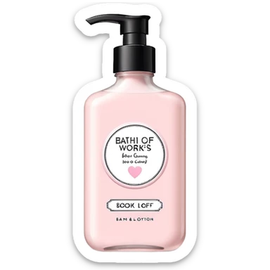 bath and body works book loft lotion  sticker