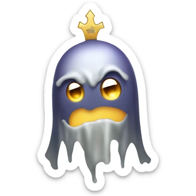 Fantasma con corona sticker