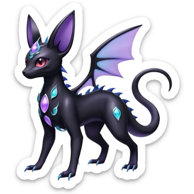 Shiny Ethereal Celestial Salandit-Umbreon-Espeon-Hybrid (Full body) sticker