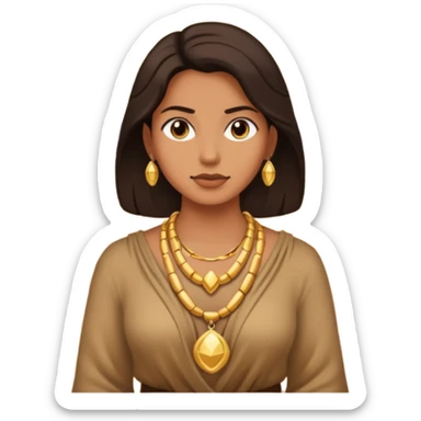 person living in desert just face, hair showing, heavy accessory sticker