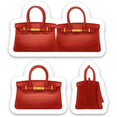 red alligator skin birkin bag sticker