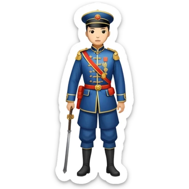 Chinese Qing dynasty soldier full sticker