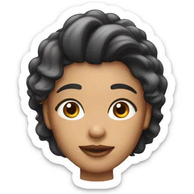 Chica de pelo ondulado sticker